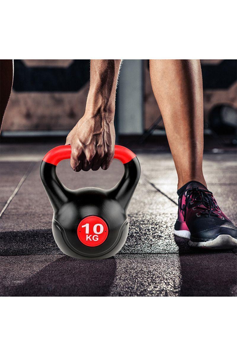 Kettlebell Pesa Rusa Cemento Color 10 Kg Negro-1