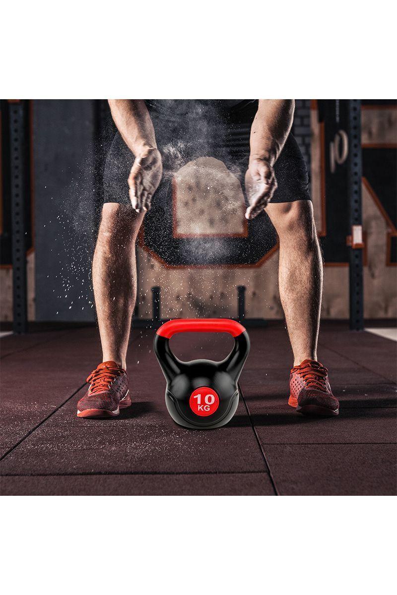 Kettlebell Pesa Rusa Cemento Color 10 Kg Negro-5