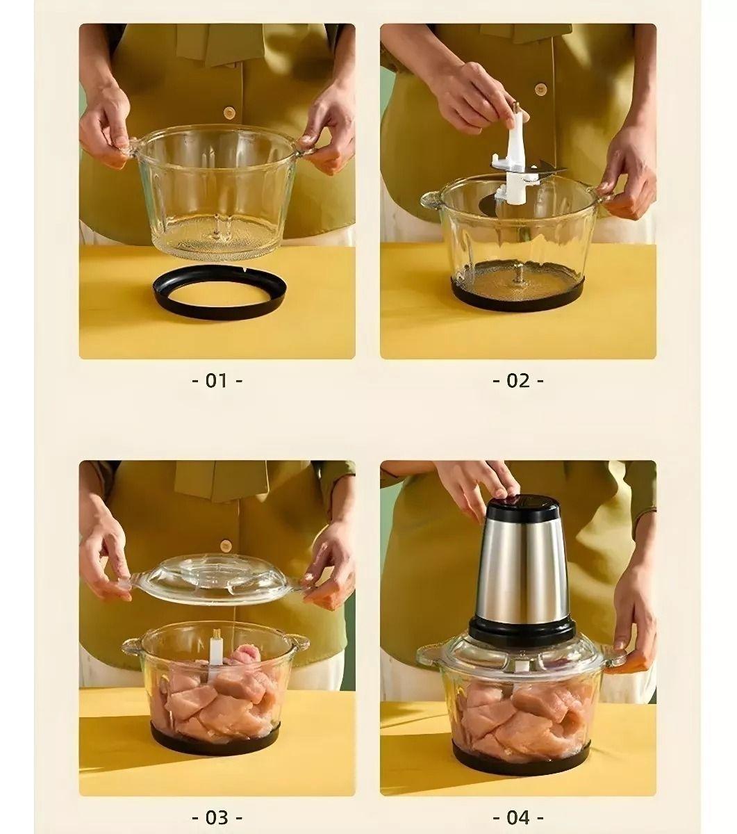 Picadora 123 Procesador De Alimentos Cocina 2 Litros-3