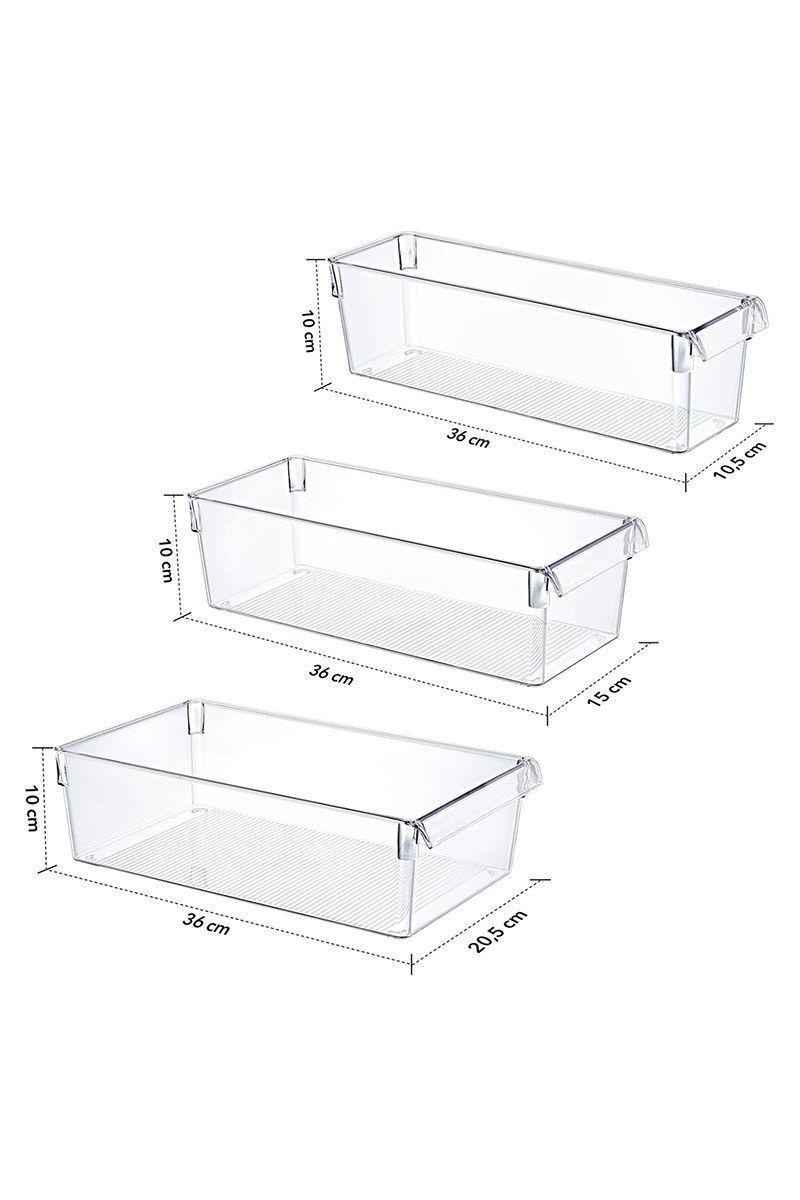 Set 3 Organizadores Alto Clear Transparentes-2