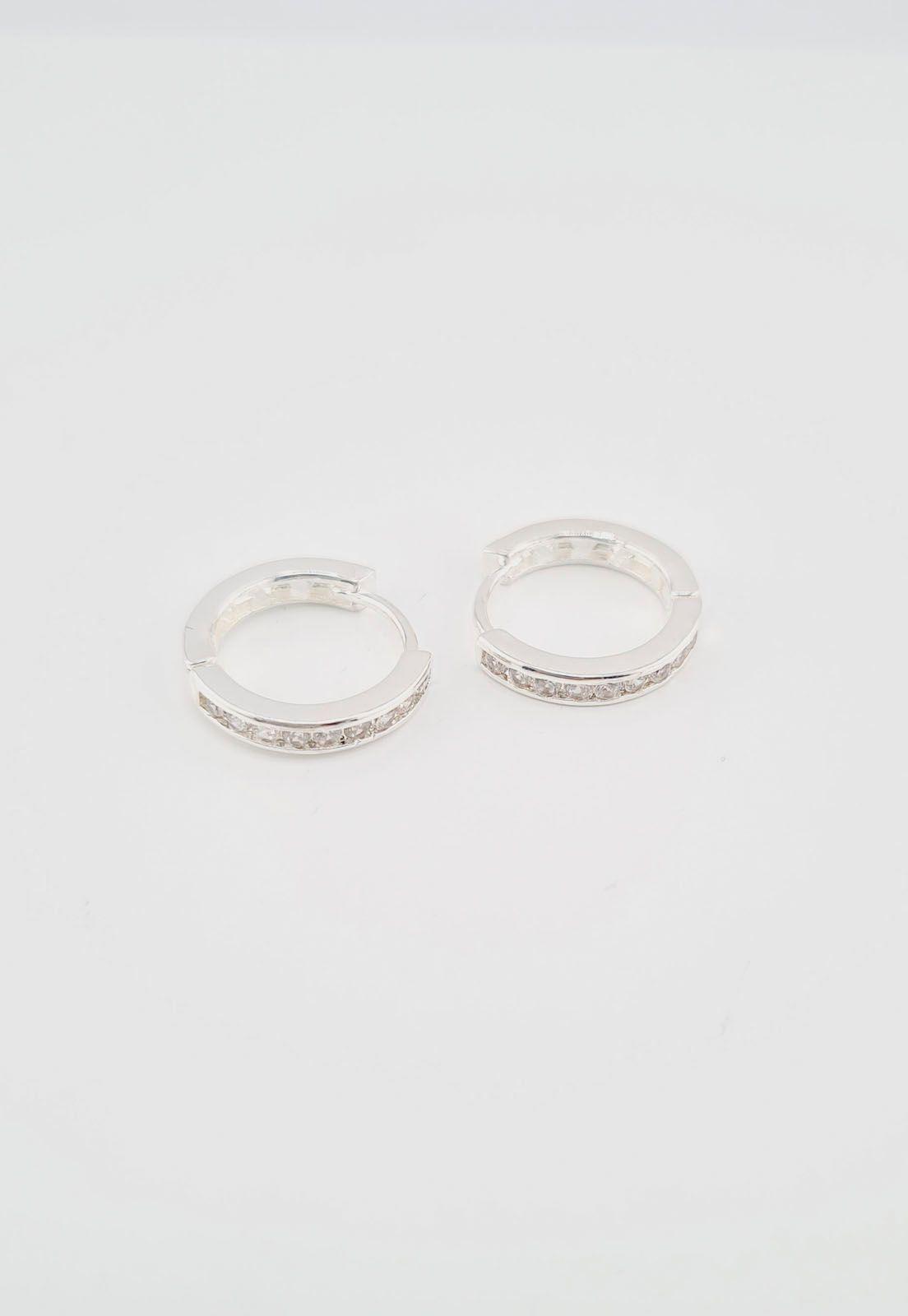 Pack Aros con  Baño de Oro Blanco Londres-3