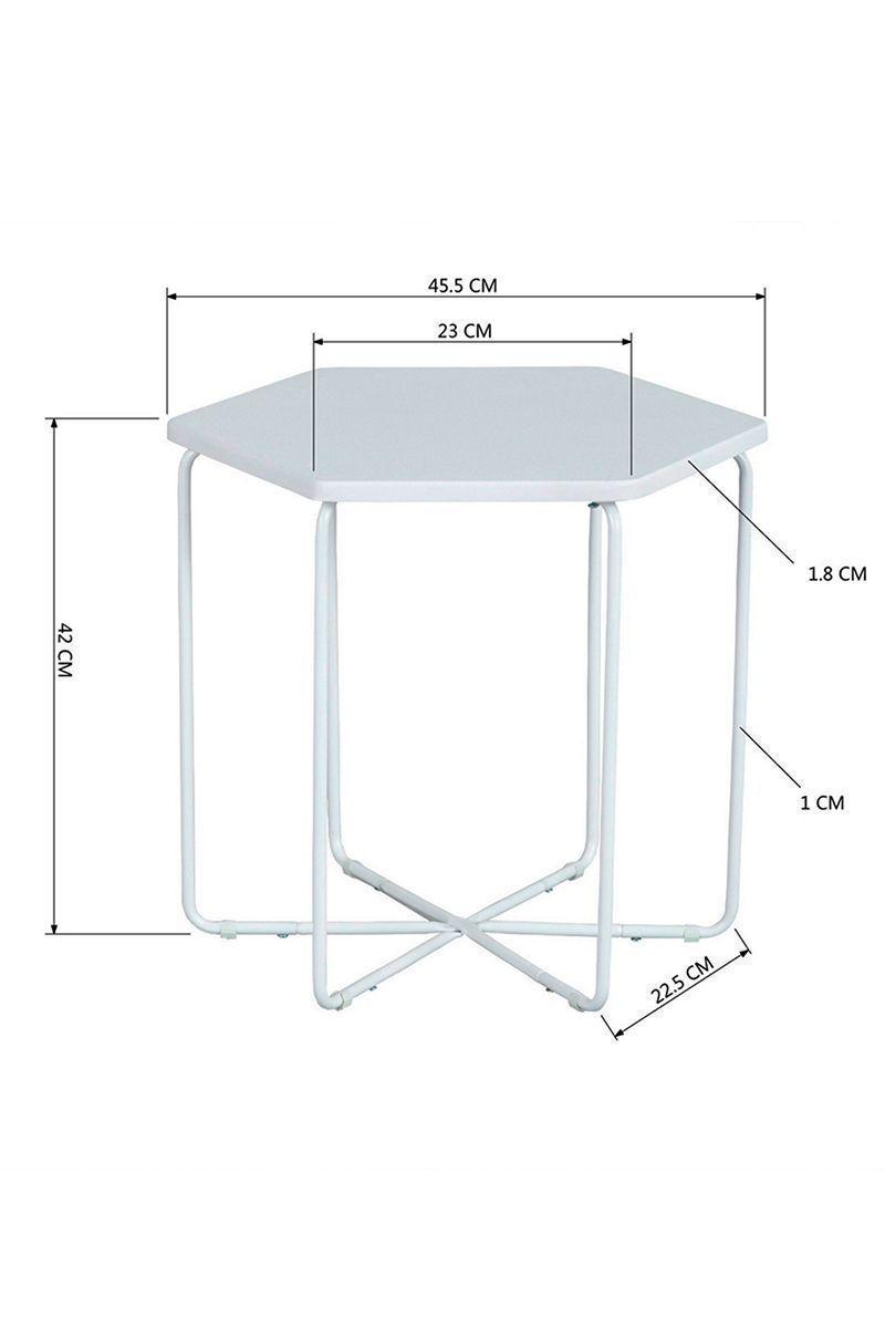 Mesa Lateral o de Centro Living Terraza Blanco-2