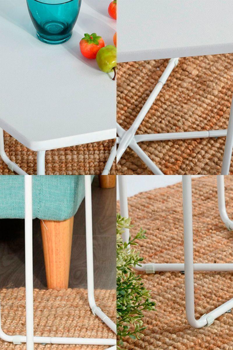 Mesa Lateral o de Centro Living Terraza Blanco-4