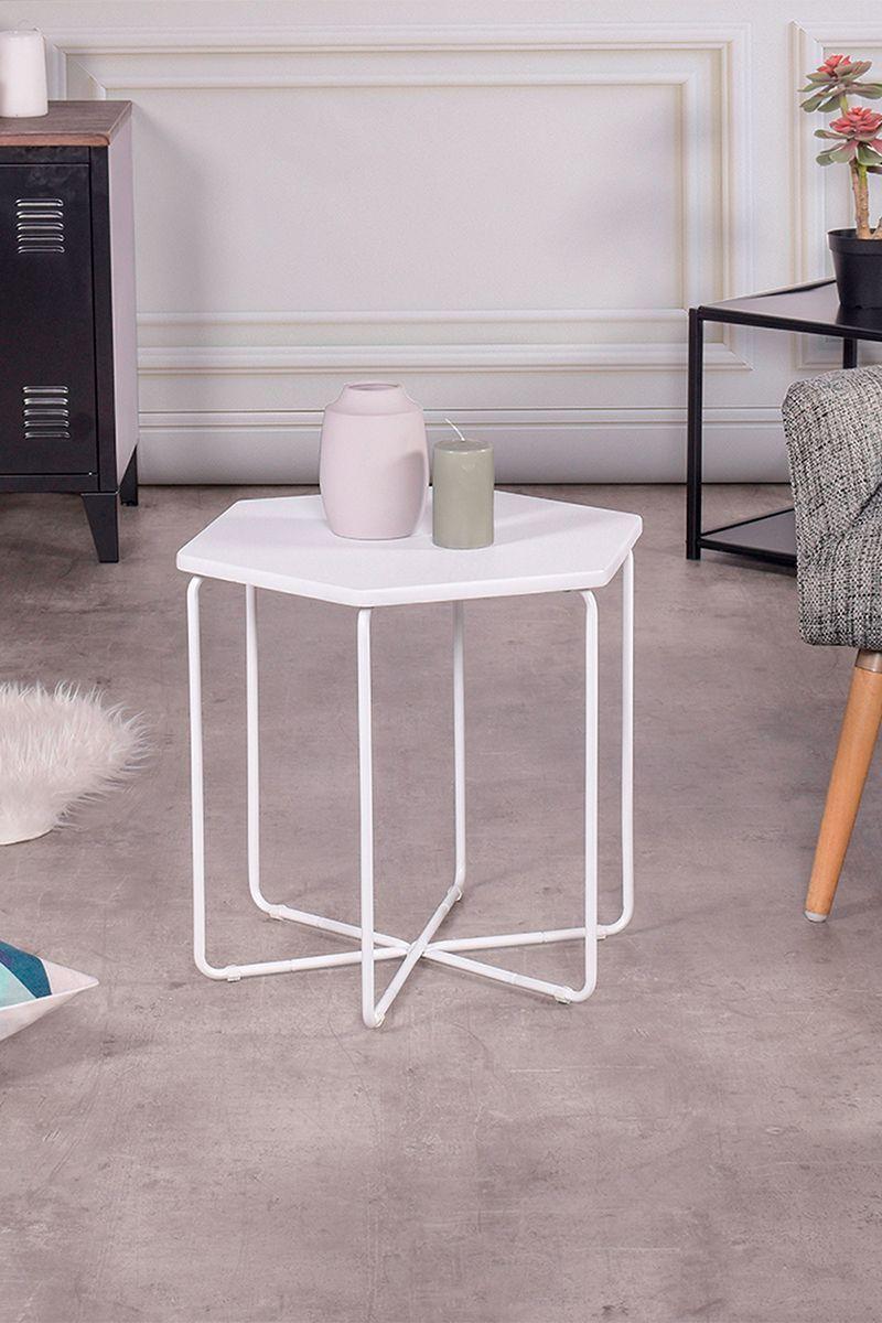 Mesa Lateral o de Centro Living Terraza Blanco-5