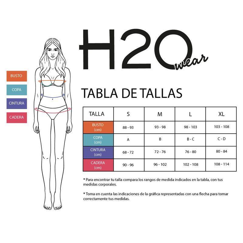 Mujer Traje de Baño H2O Wear Textura Rib Cruzado Negro-6