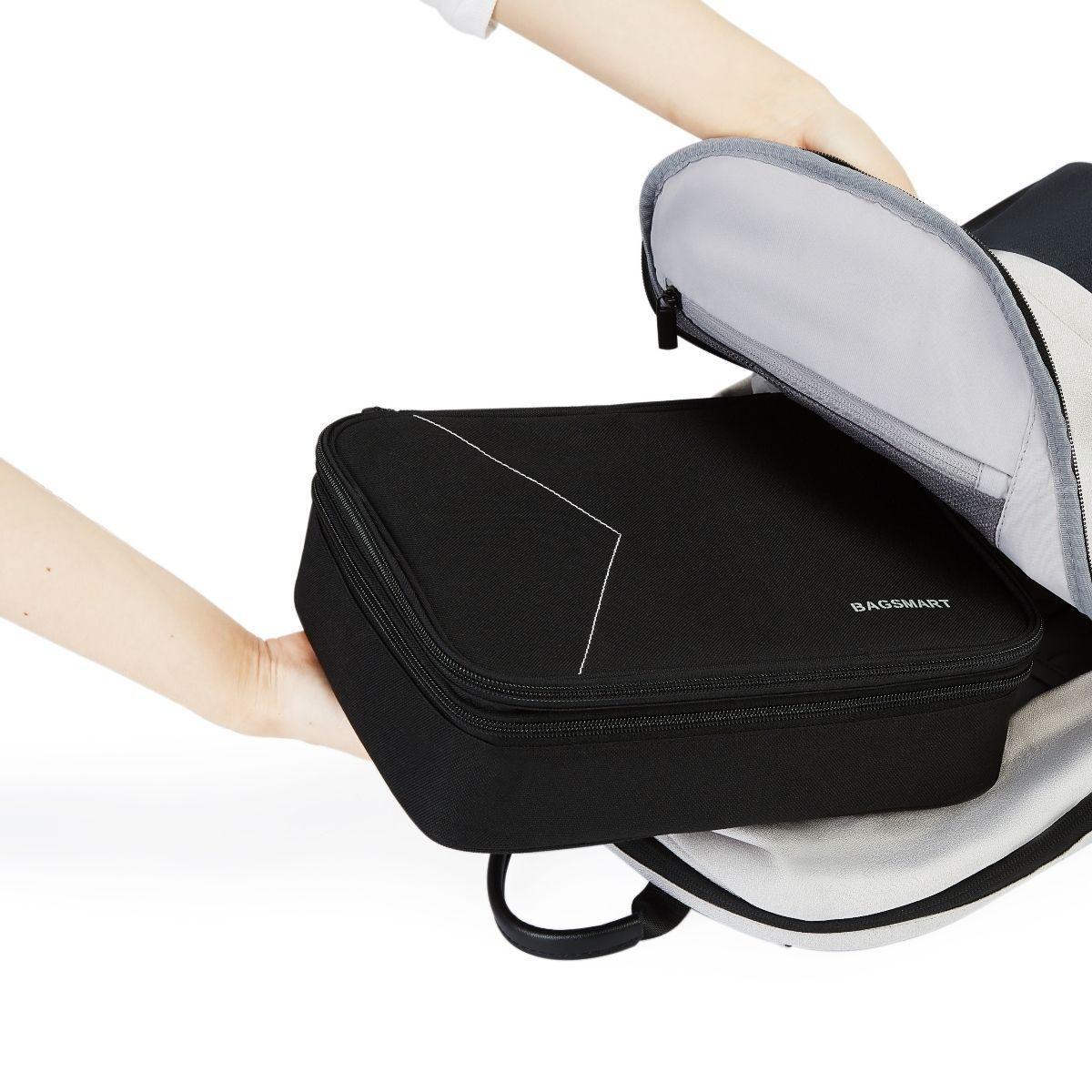 Bagsmart - Organizador electrónico para viajes grande hasta 10,5” – Negro-7