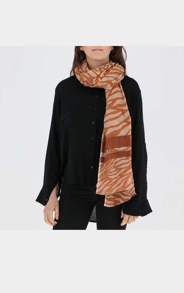 Pañuelo Estampado Sabana café i-D-1