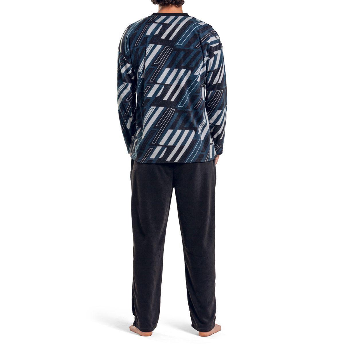 Pijama Invierno Manga Larga Micropolar Top C2-1