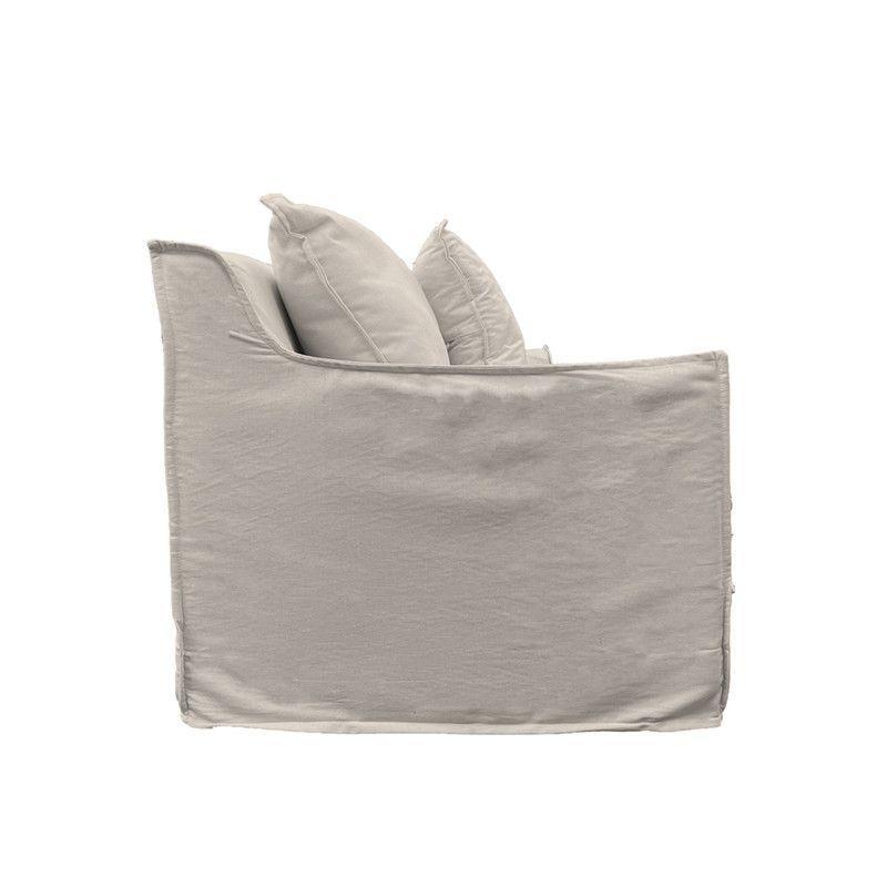 Sofá Puangue Chenille Hueso 3C-3