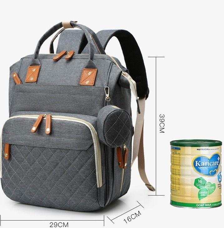 Mochila Maternal Pañalera Impermeable Azul-4