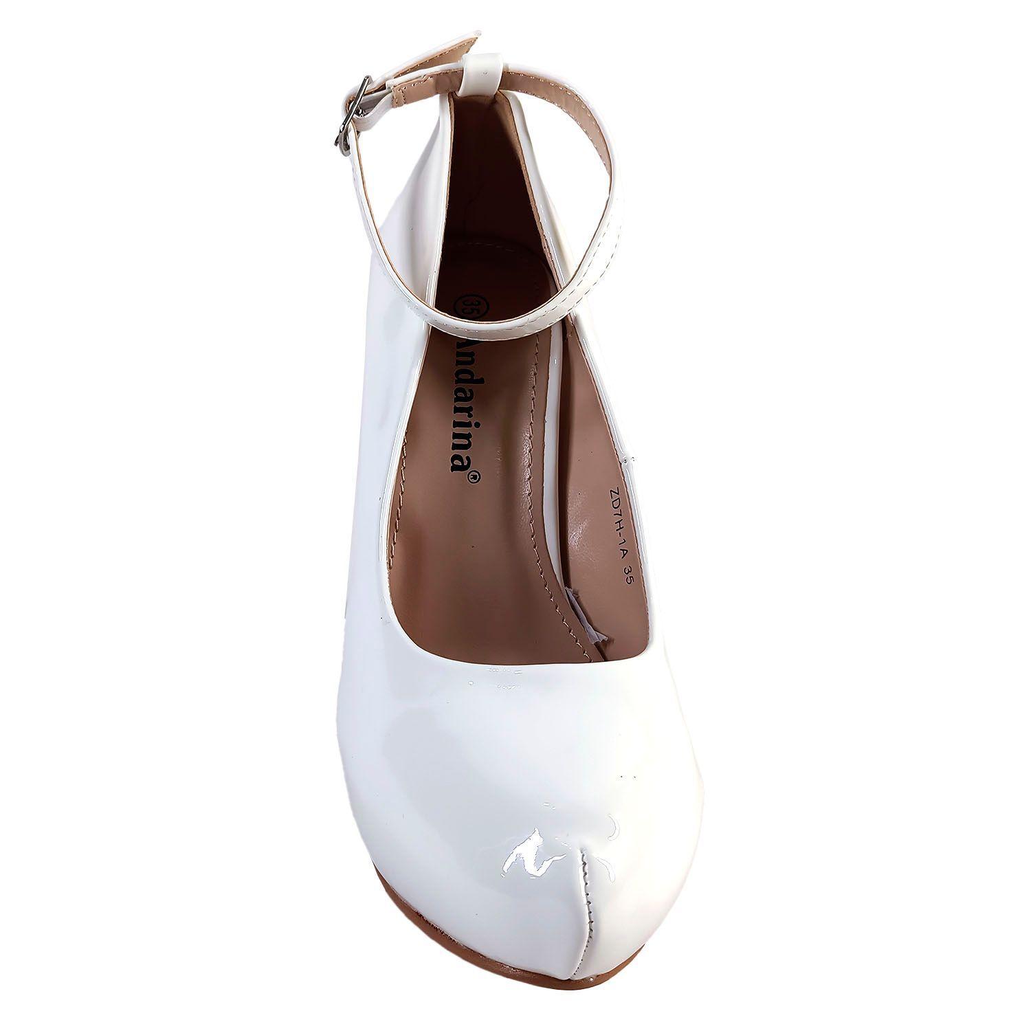 Zapato de Mujer Taco Alto Blanco-2