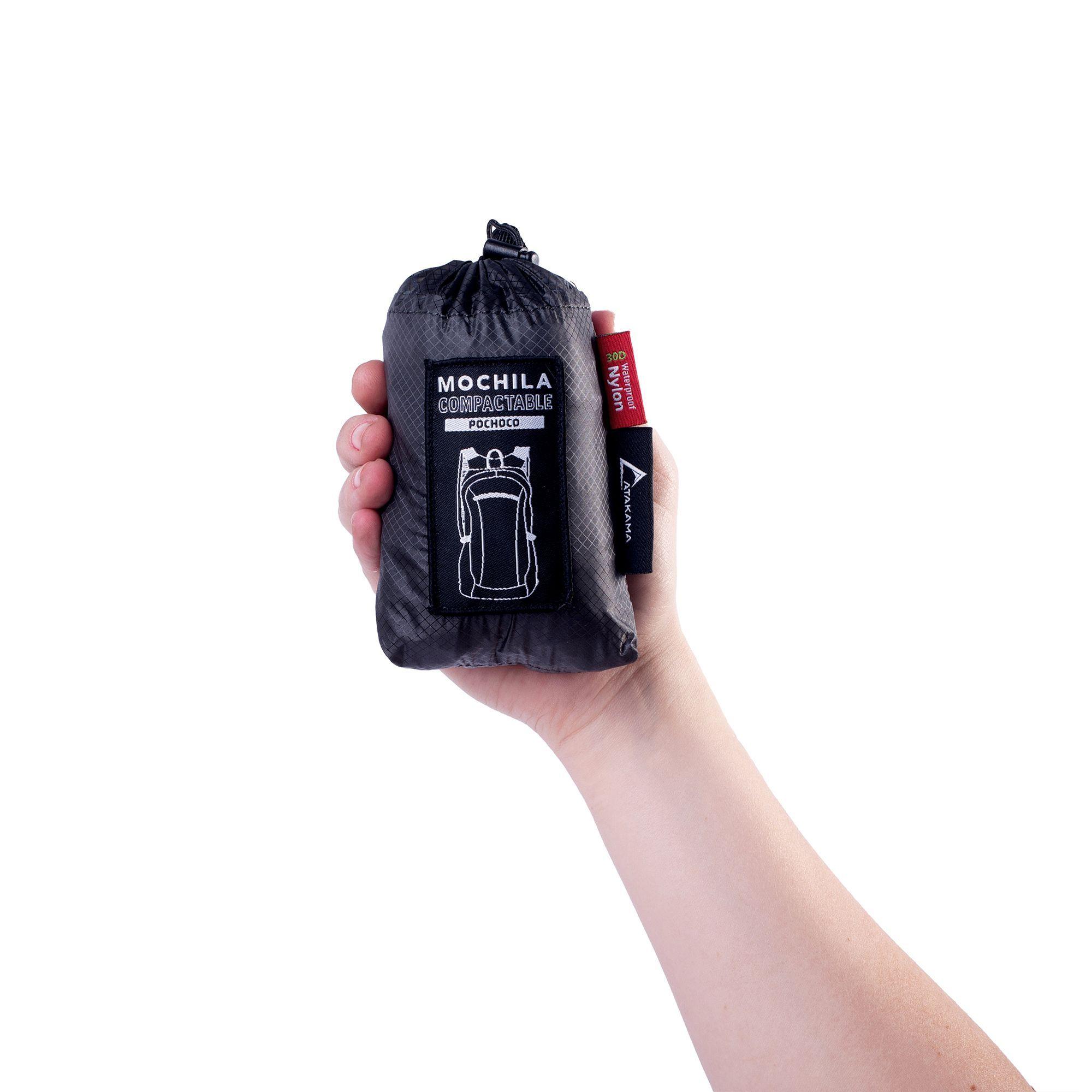 Mochila Plegable Pochoco Gris Grafito 16 Lt-3