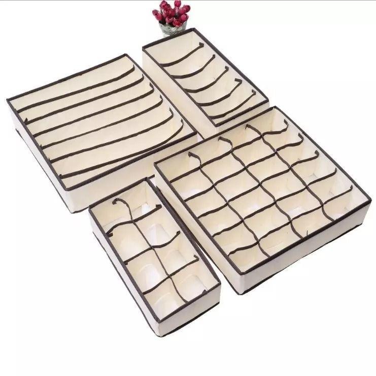 Juego De 4 Cajas De Almacenamiento Ropa Interior-2