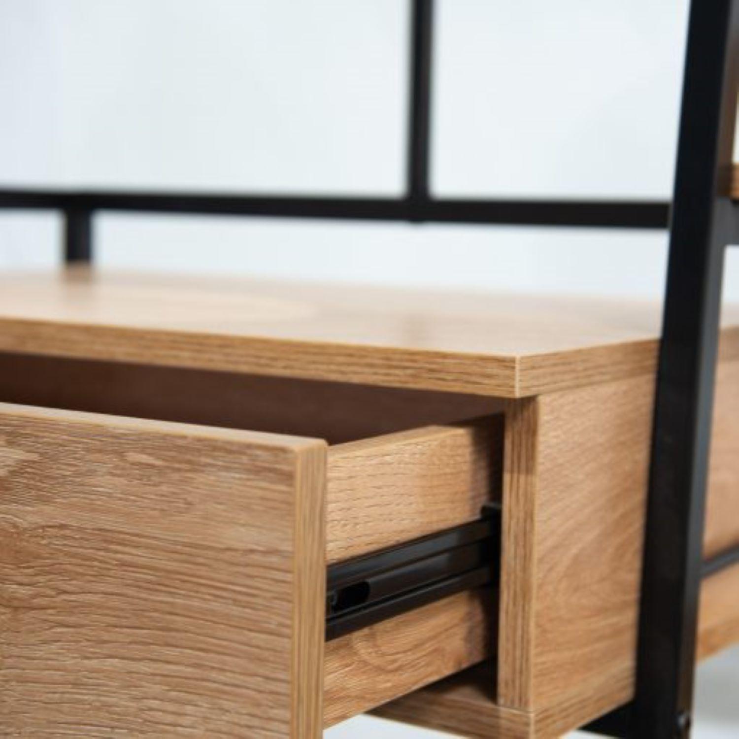 Mesa De Maquillaje Con 5 Repisas Madera De Acacia-5