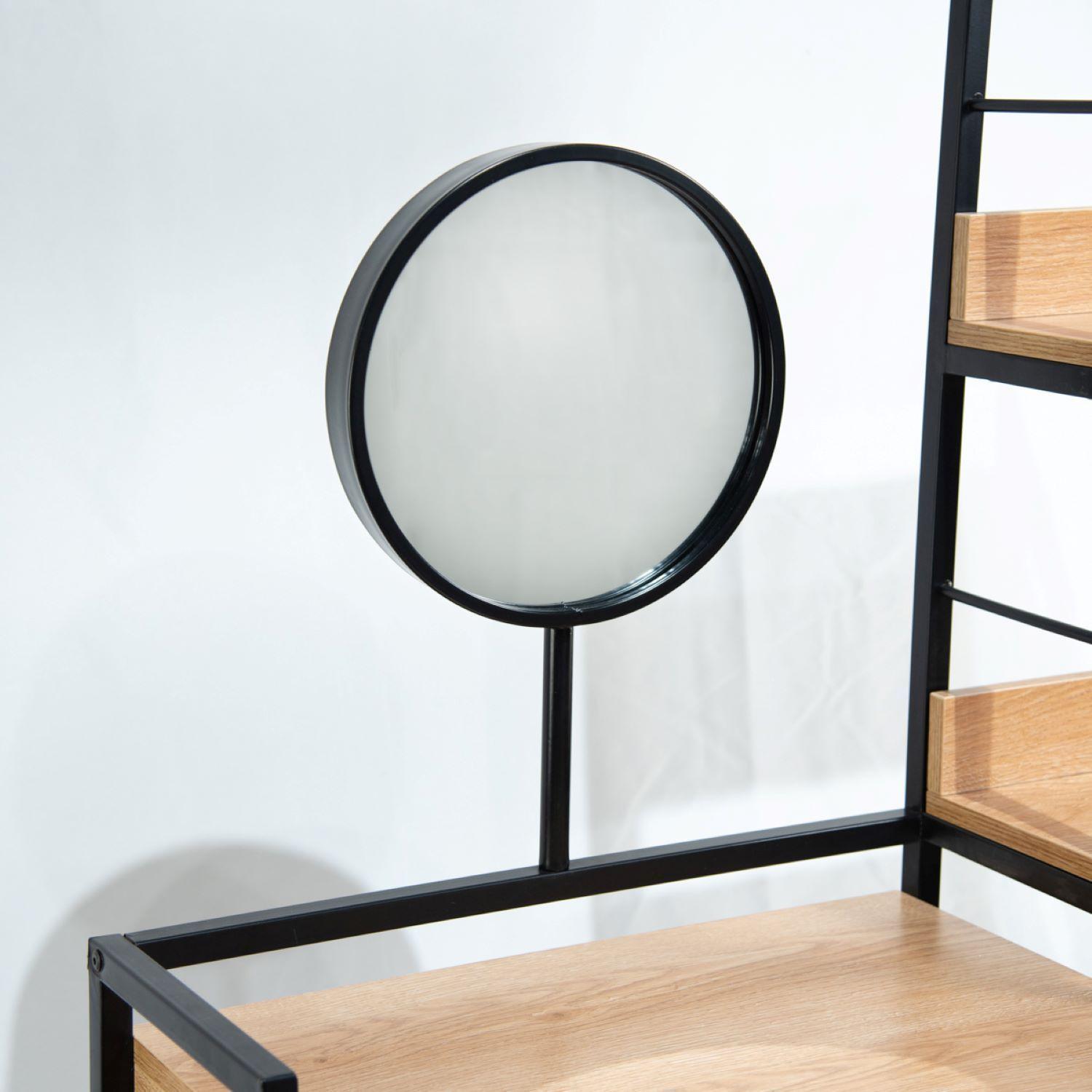Mesa De Maquillaje Con 5 Repisas Madera De Acacia-2