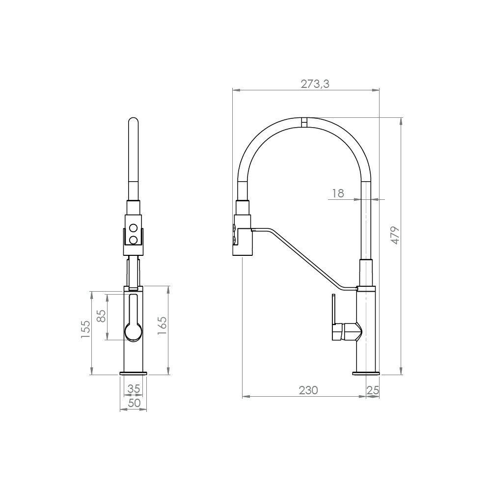 Monomando Lavaplatos Flexible Asti-11
