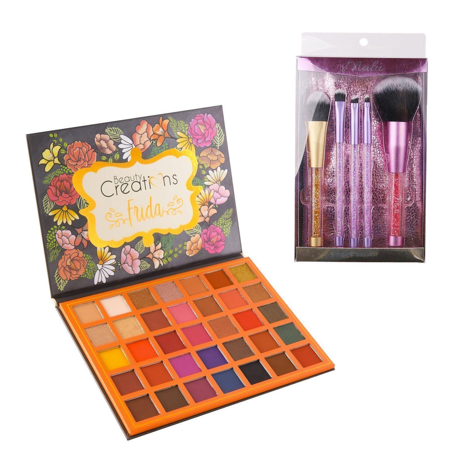 Pack Paleta sombras «Frida» + 5 brochas + Estuche-0