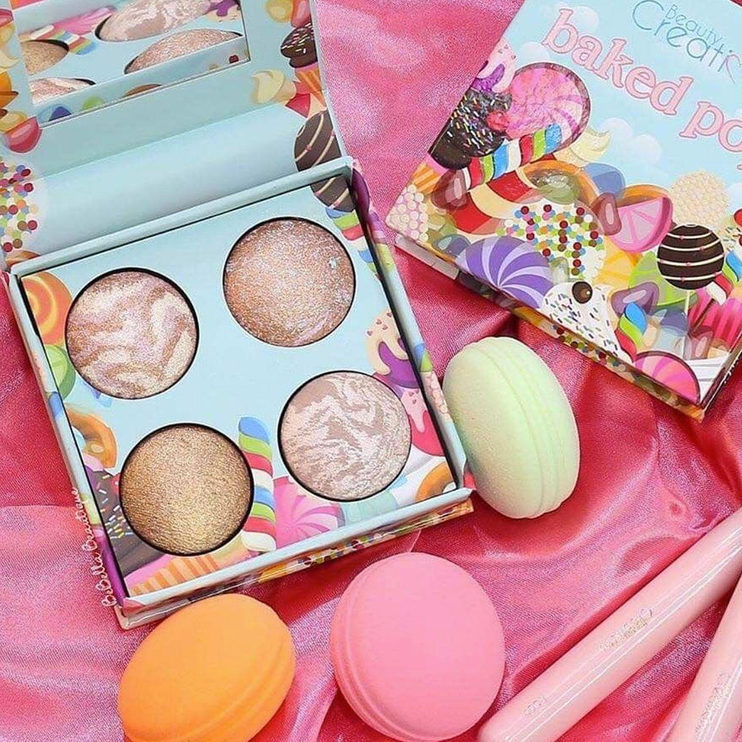 Pack Paleta De Iluminadores "Baked Pops"  + Paleta De Sombras "The Sweetest" de Beauty Creations-3