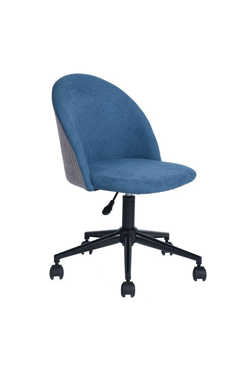 Silla de Oficina Bicolor Altura Ajustable Azul-0