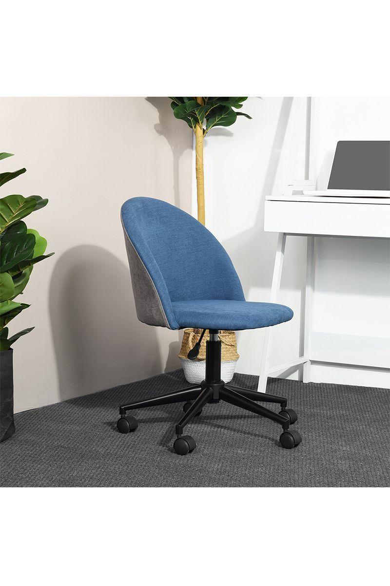 Silla de Oficina Bicolor Altura Ajustable Azul-1