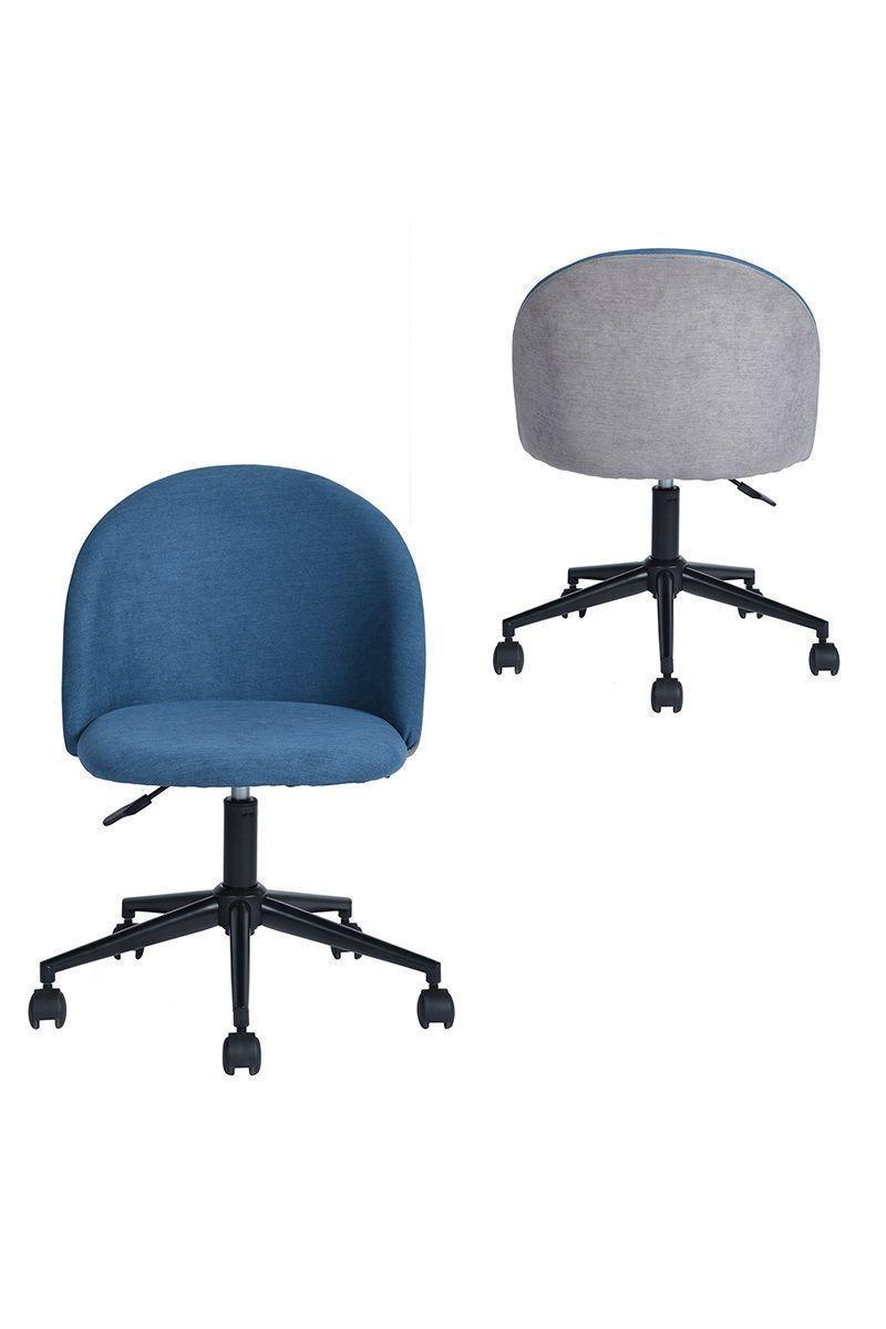 Silla de Oficina Bicolor Altura Ajustable Azul-3