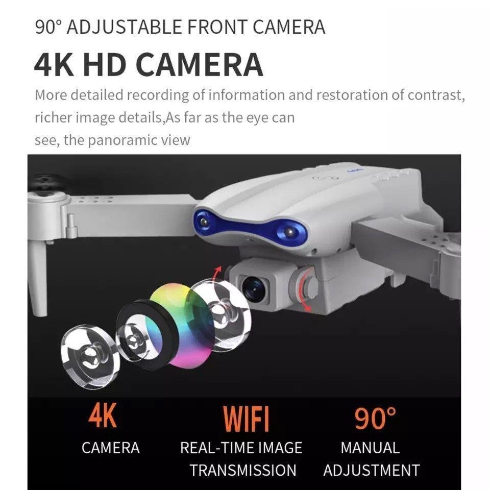 Dron Doble Cámara 4k Wifi Plegable Bolso Recargable Via Usb-2