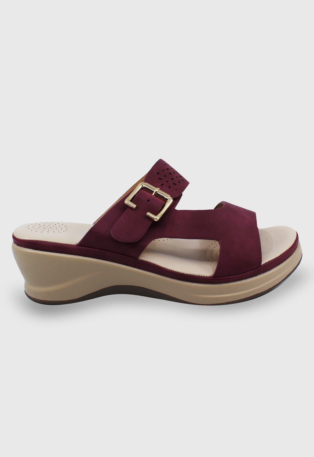 Sandalia Dora burdeo Stylo Shoes-0