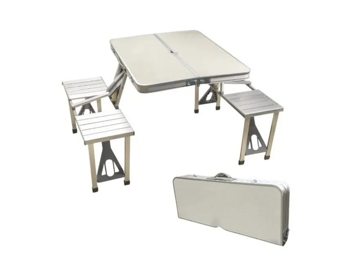Mesa Plegable Camping Con Sillas-2