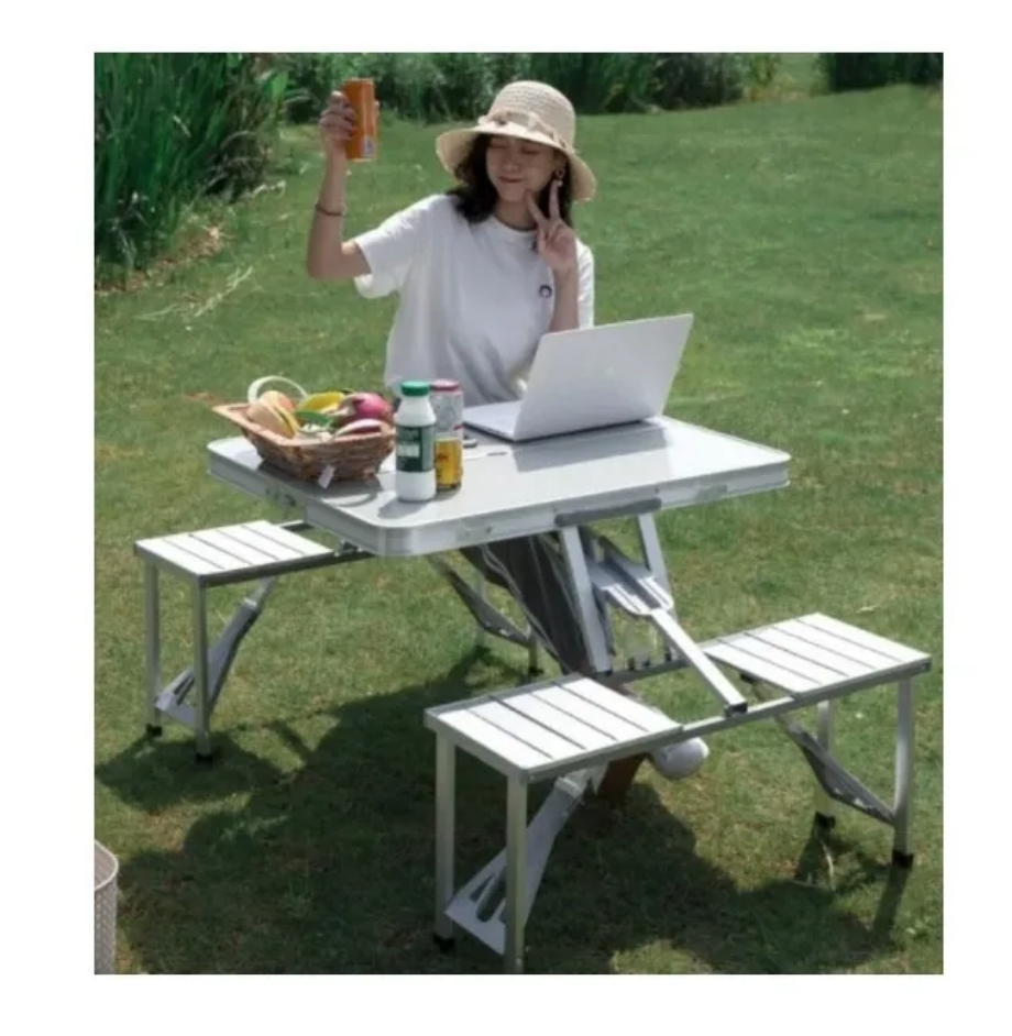 Mesa Plegable Camping Con Sillas-5