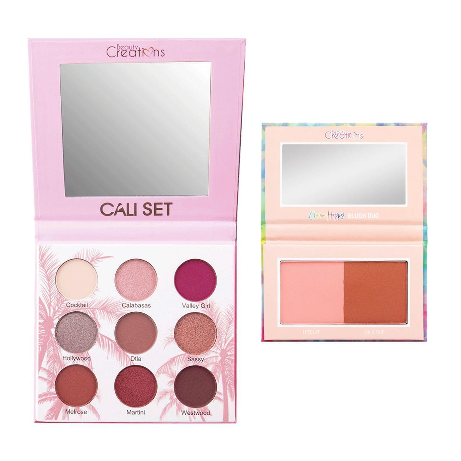 Pack Paleta de Sombras "Cali Set" + Paleta de Blush/ Rubor "Choose Happy" Beauty Creations-0