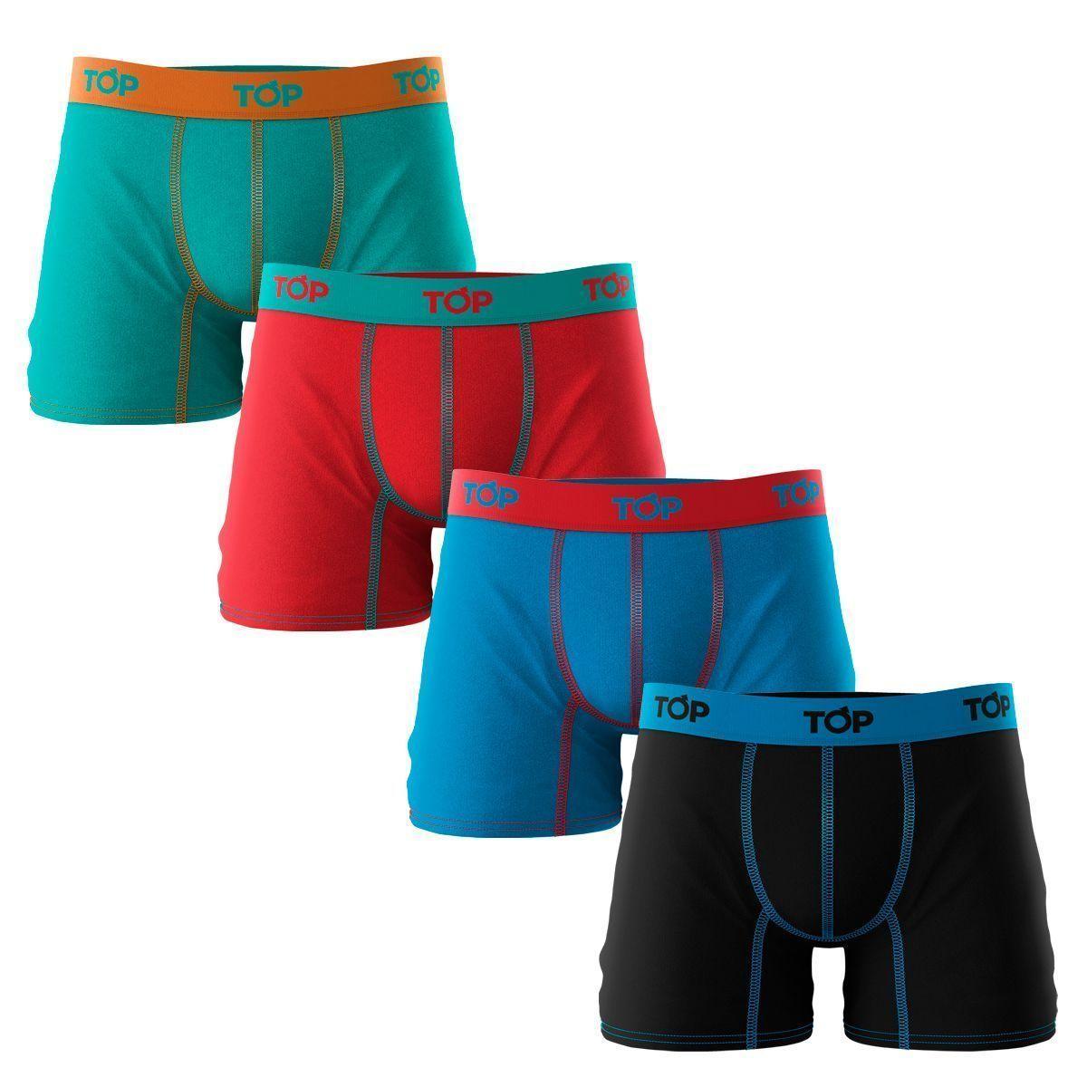 Boxer Medio Algodón Color Pack 4 PKC4-0