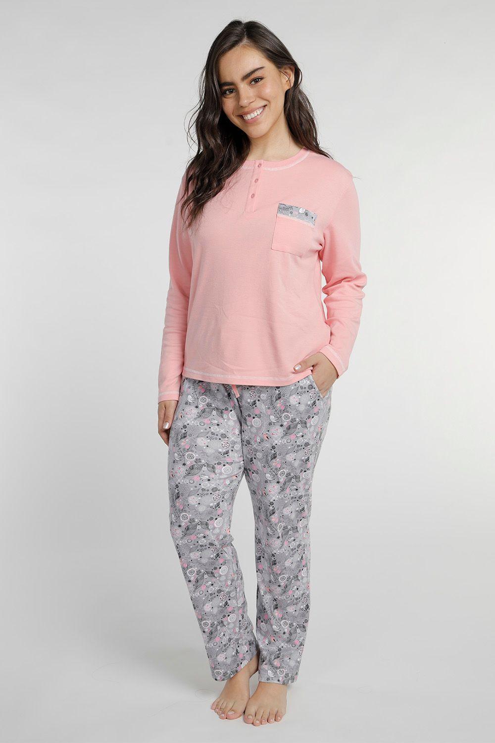 Pijama Mujer Algodón Rosado 60.1359M-ROS Kayser-0