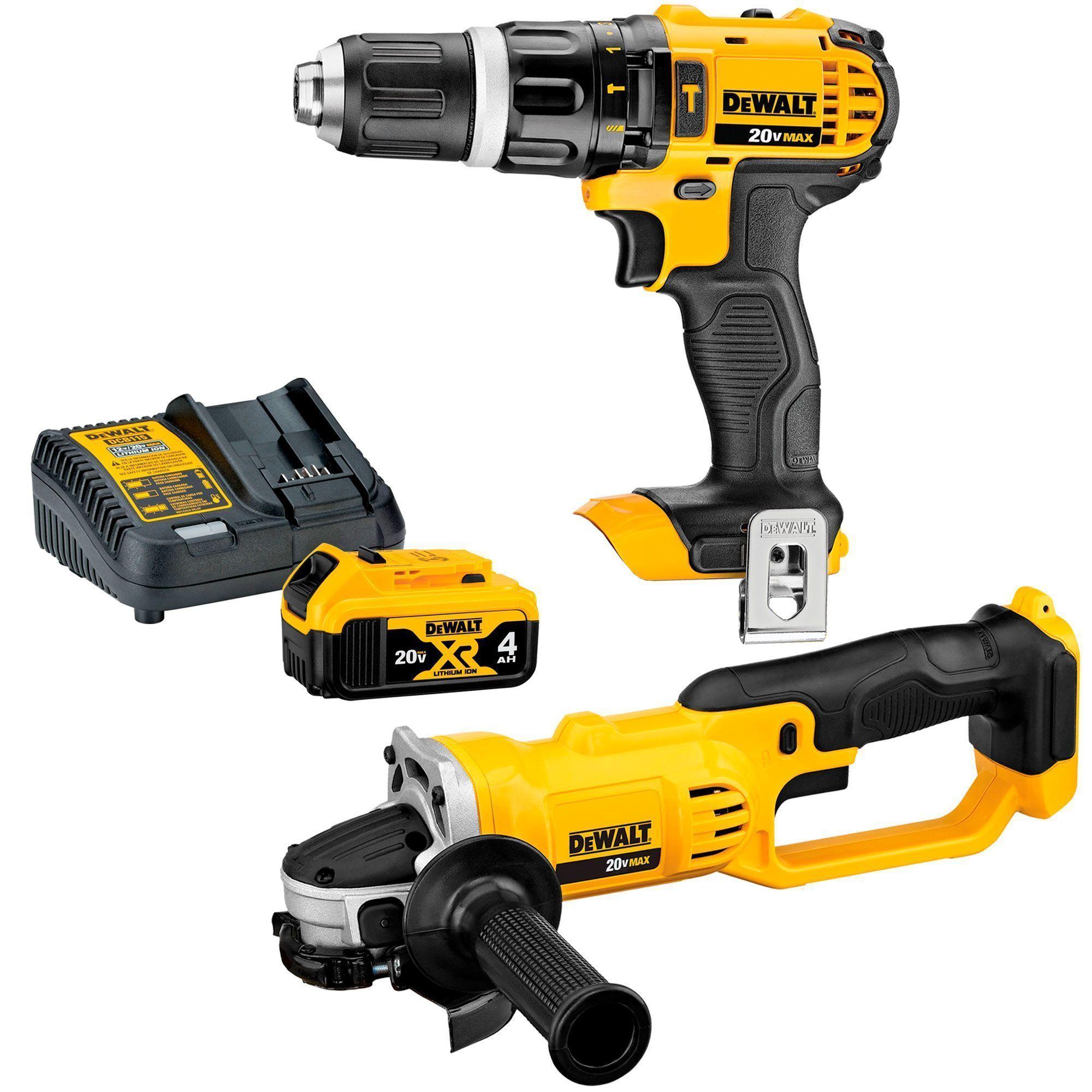 Taladro Percutor + Esmeril 20v + 1bat Dewalt-0