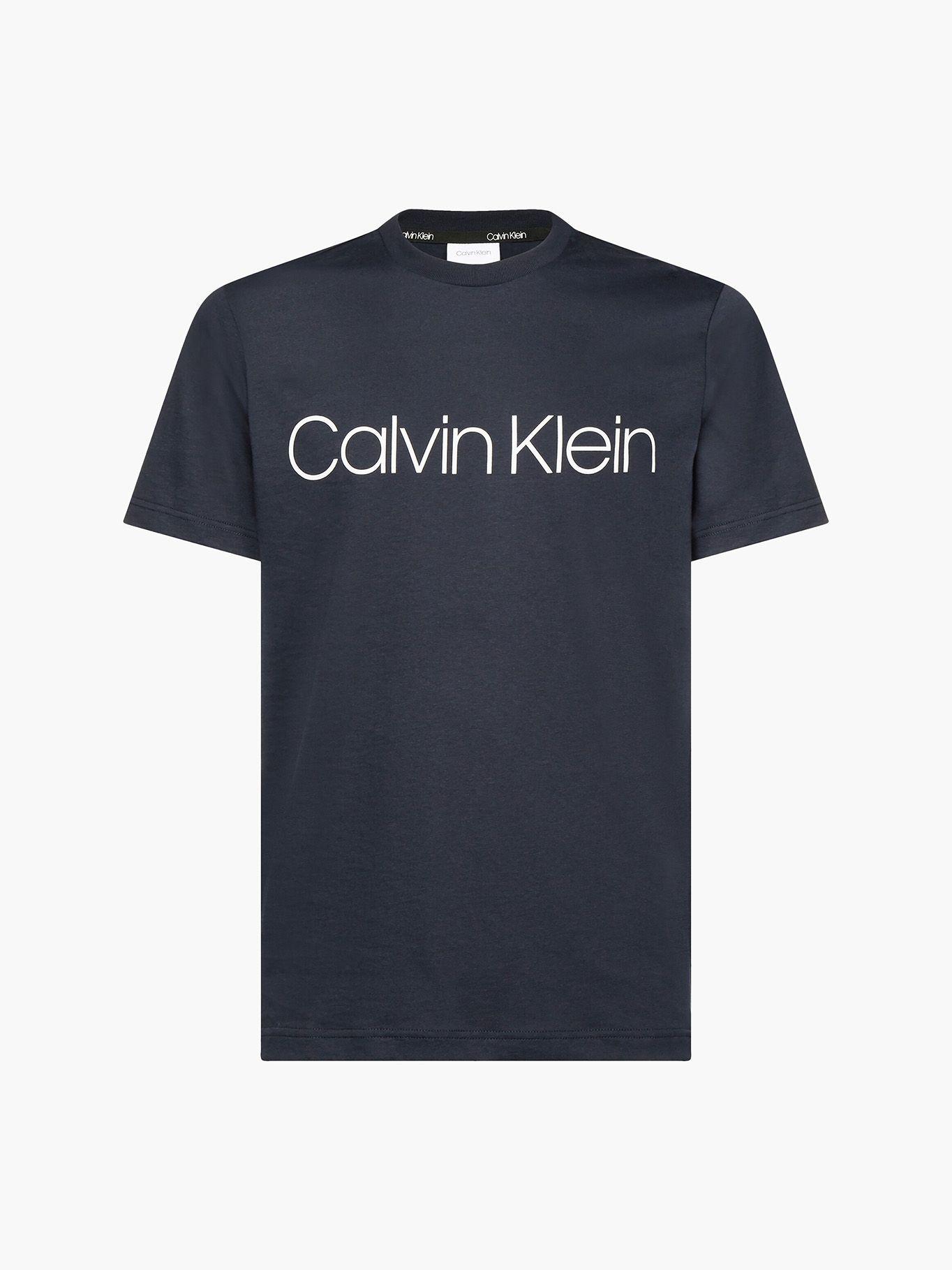 Polera Cotton Front Logo Azul Calvin Klein-3