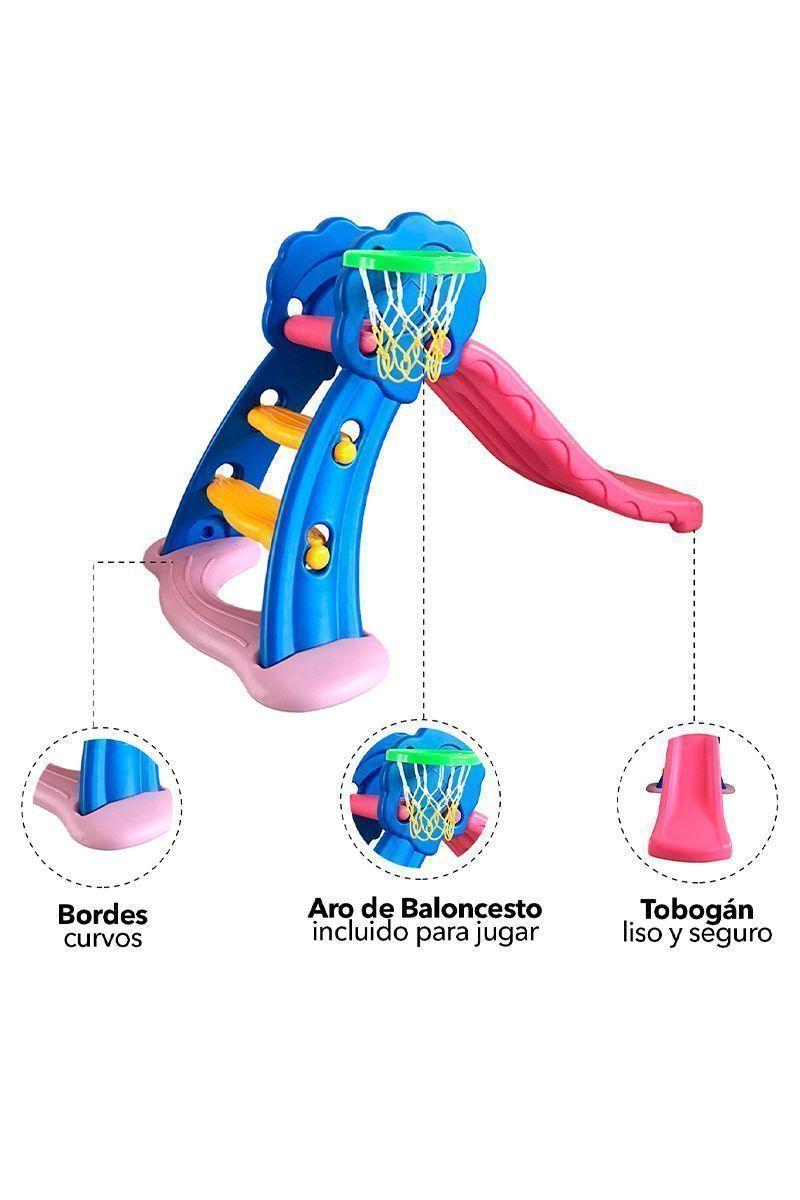 Resbalín Infantil con Aro de Básquetbol Azul-3