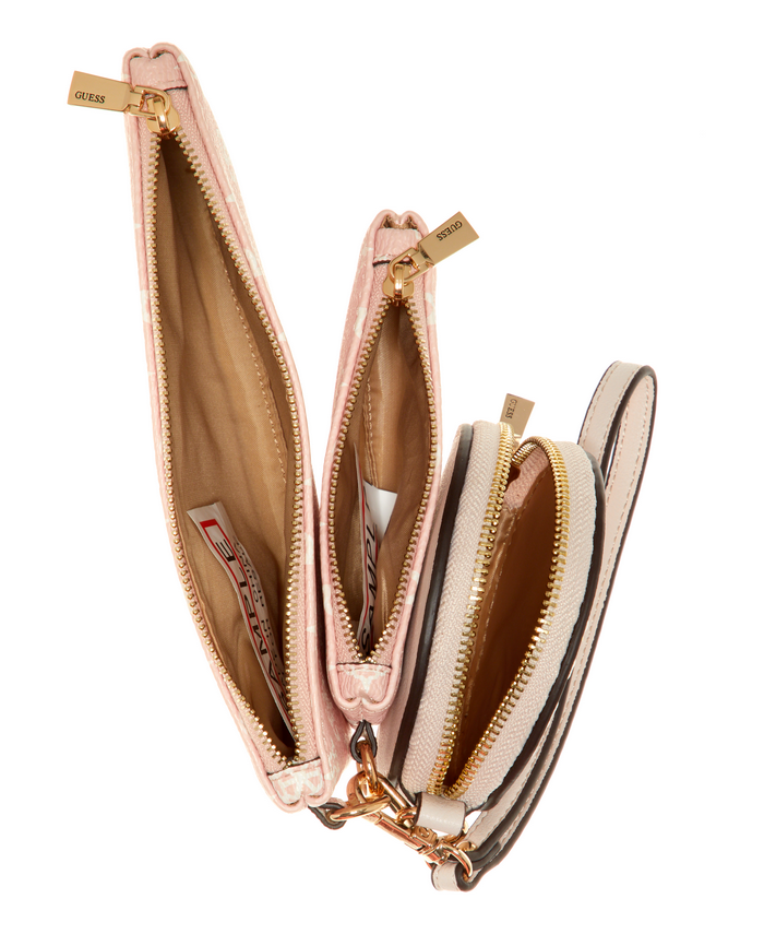 Billetera Guess Jody Trio Zip Set Pgi Rosado-2