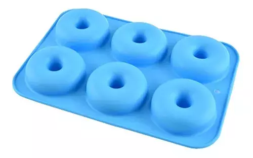 Pack X2 Moldes De Silicona Donas Moldes Donuts Molde Dona 6 AZUL ELECTRICO-7