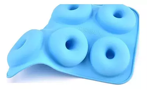 Pack X2 Moldes De Silicona Donas Moldes Donuts Molde Dona 6 AZUL ELECTRICO-5