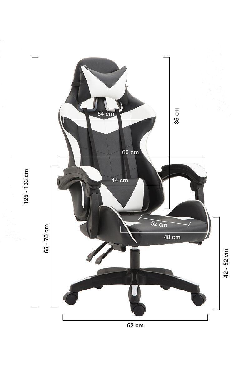 Silla Gamer Ultimate Racing Blanco-2