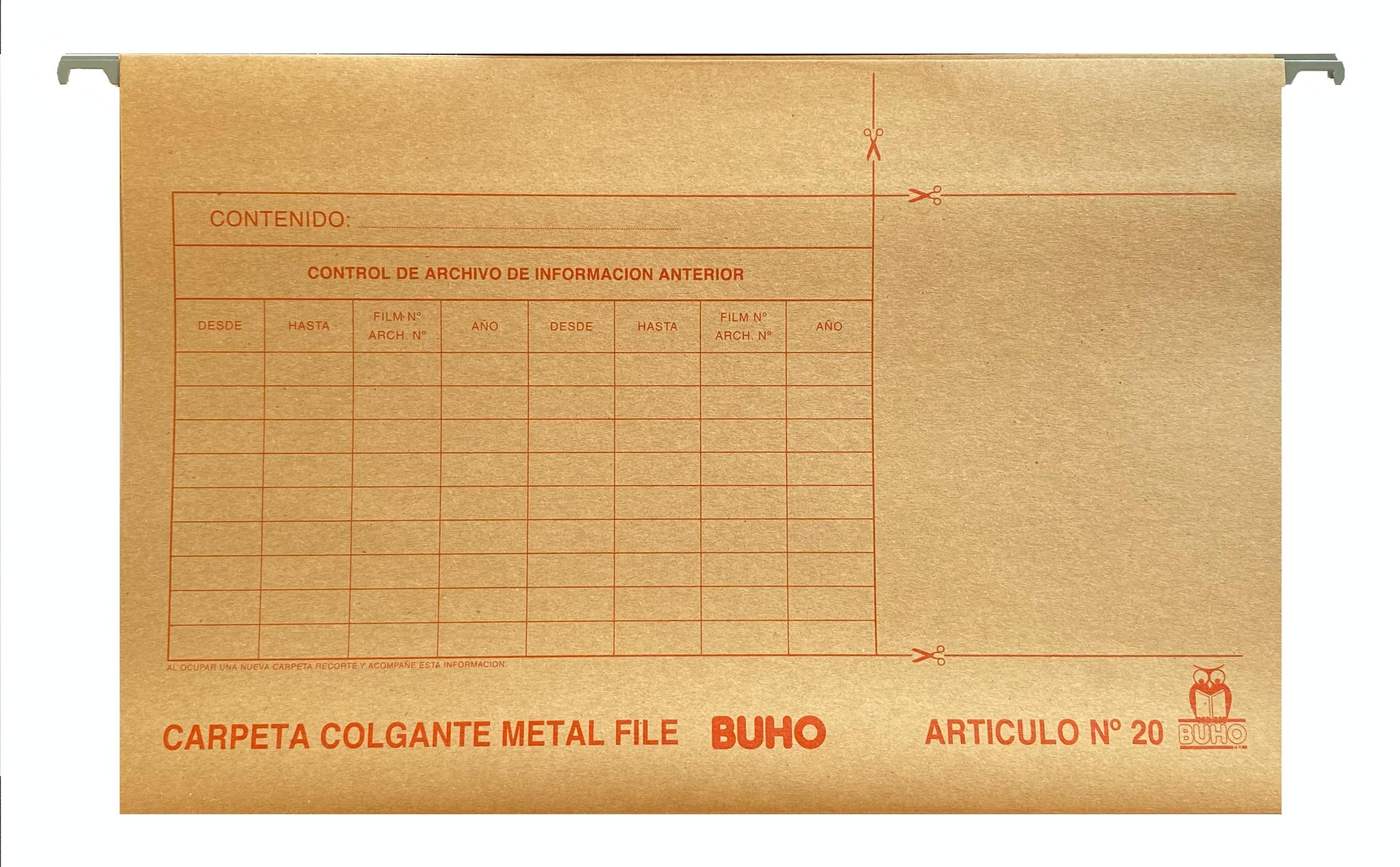 Carpeta Colgante Barra Metalica 150uni + Caja 150 Visores-3