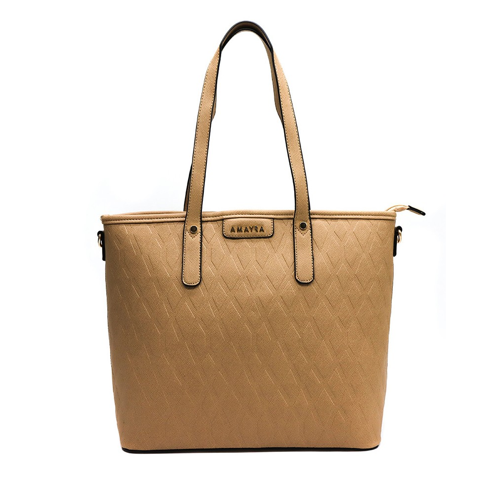 Cartera beige dos asas-0