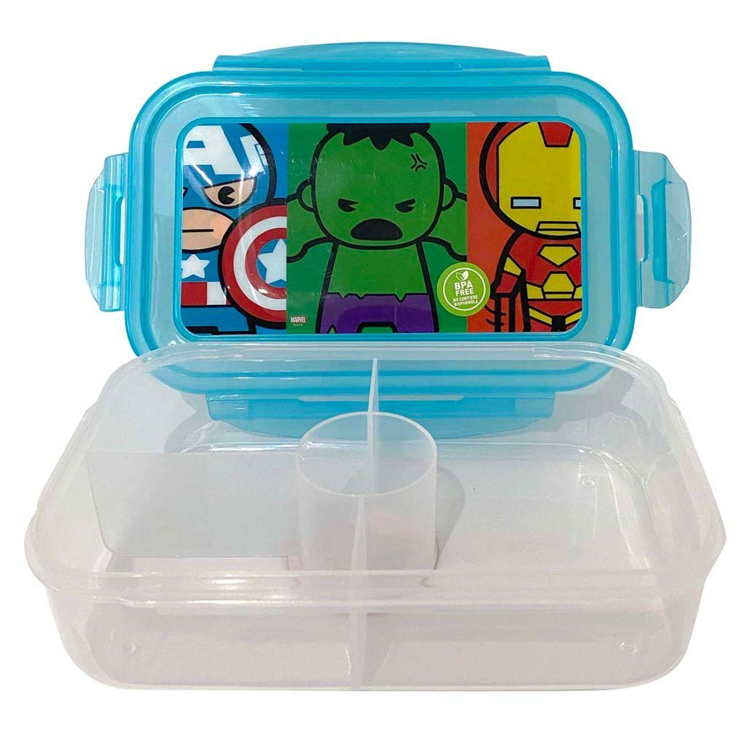 Taper Hermético Rectangular 700 ml Diseño Marvel Avengers-0