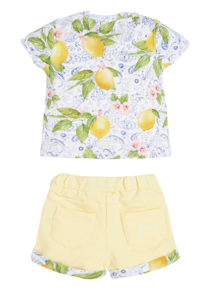Set Guess Set Ss T-Shirt + Shorts P279 AMARILLO-1