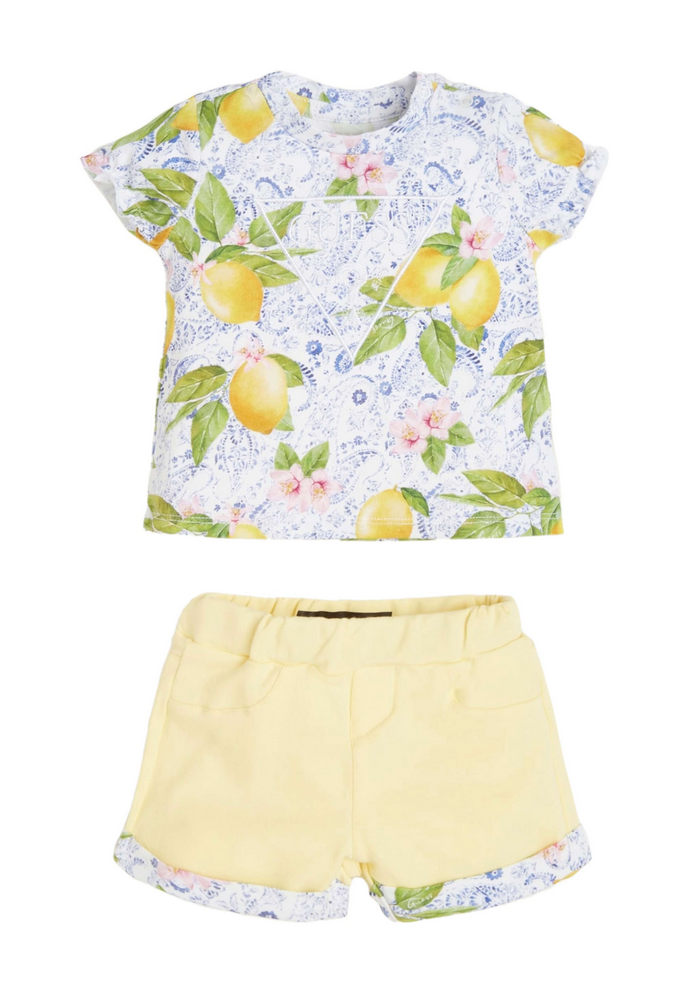 Set Guess Set Ss T-Shirt + Shorts P279 AMARILLO-0