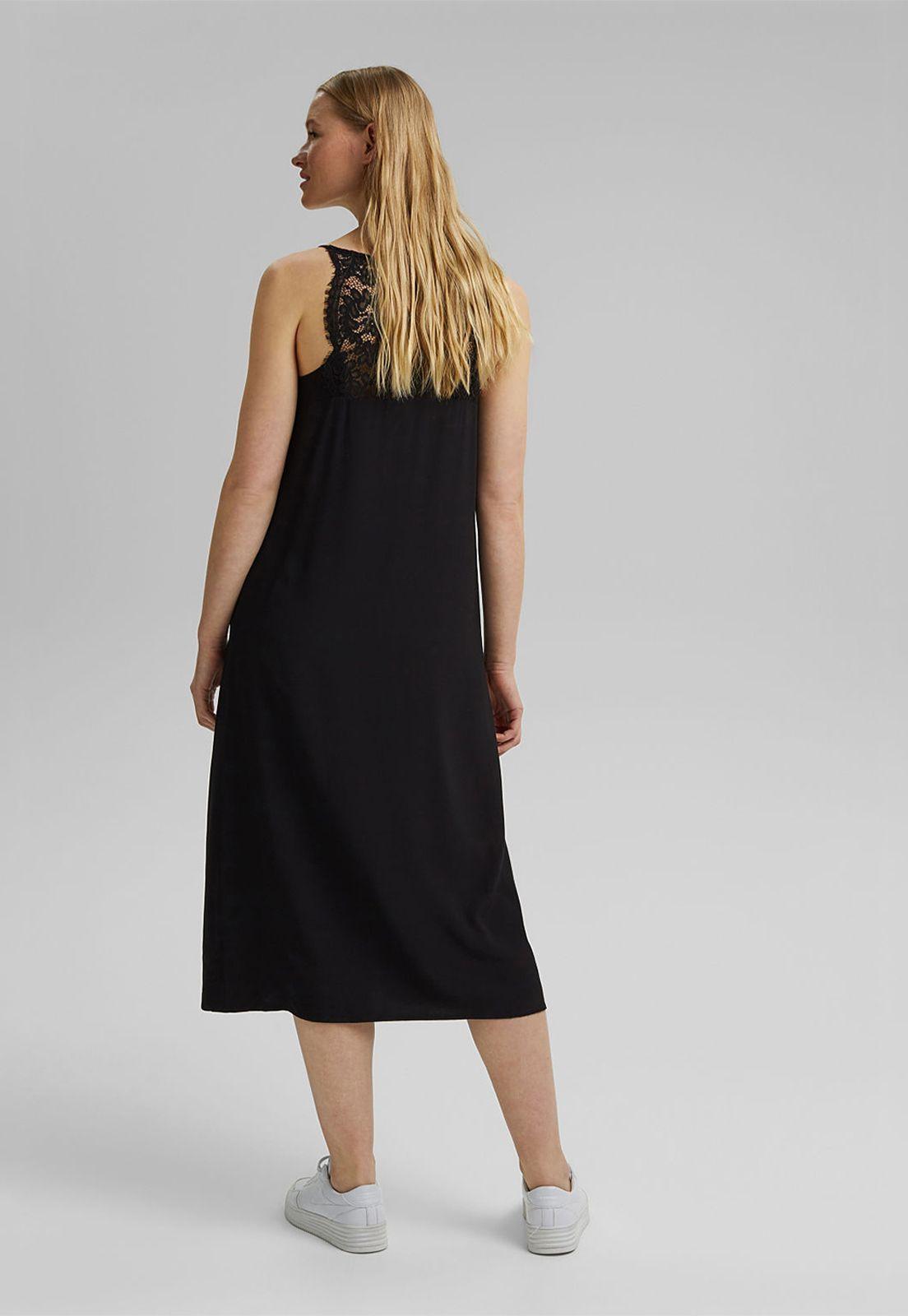 Vestido Midi Con Encaje Esprit-1