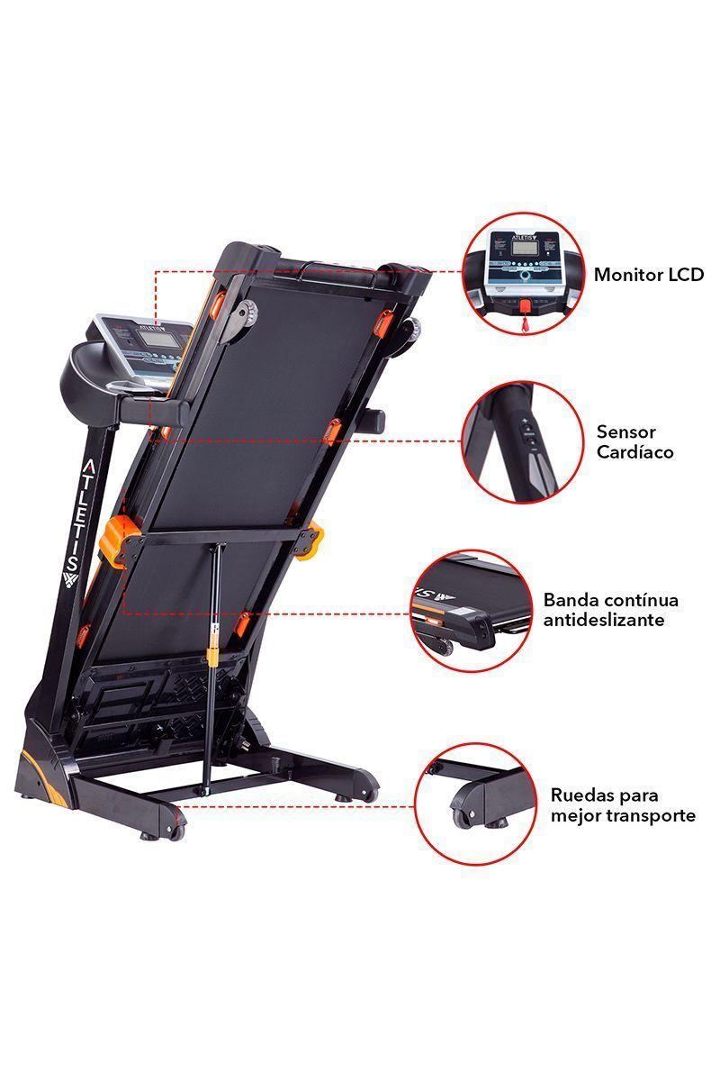 Trotadora Atletis Pro CS6069 LCD 5" MP3 USB Negro-3
