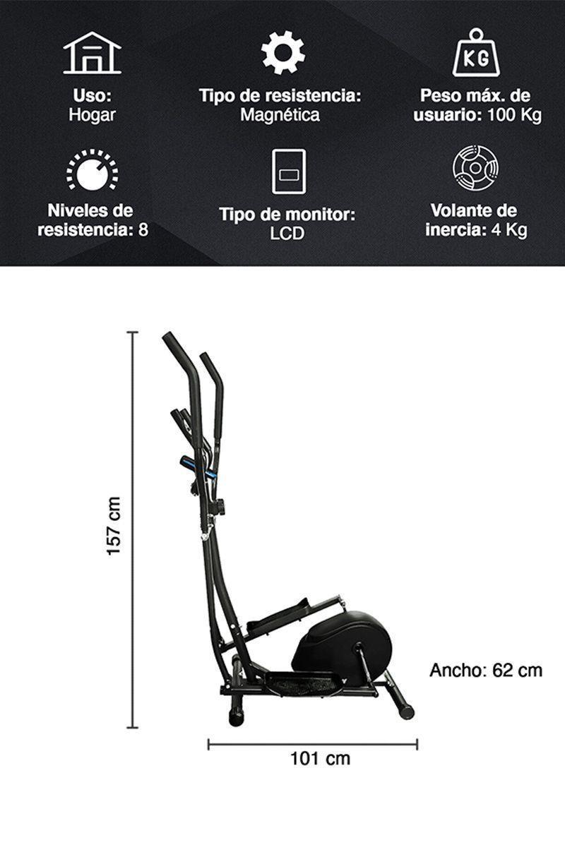 Bicicleta Elíptica Magnética TF-B40H 8 Niveles Negro-2