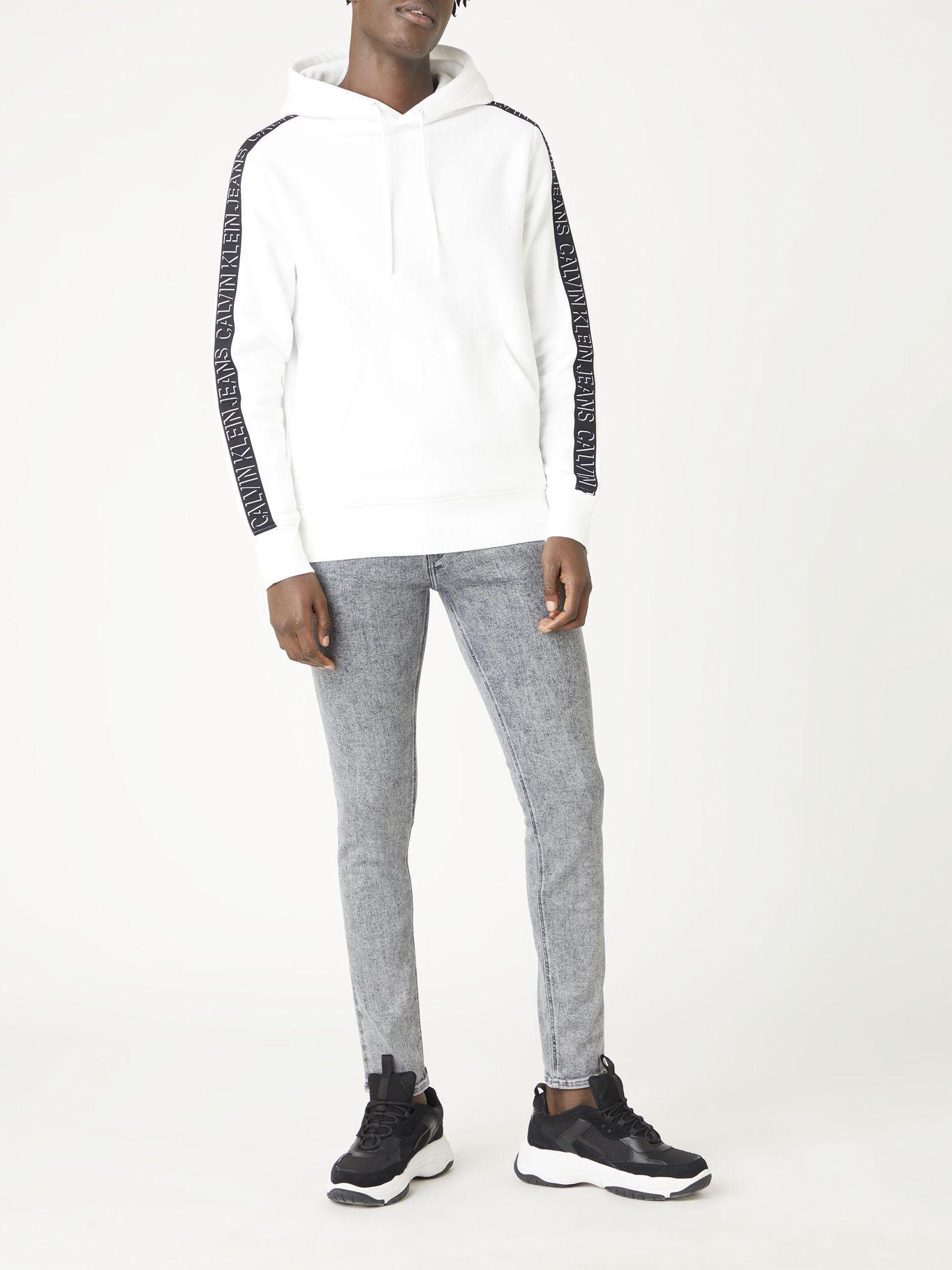 Hoodie Shadow Logo Tape Blanco Calvin Klein-1