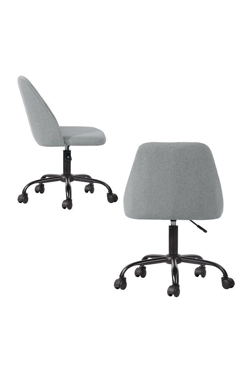 Silla Oficina Tela Altura Ajustable y Ruedas-3