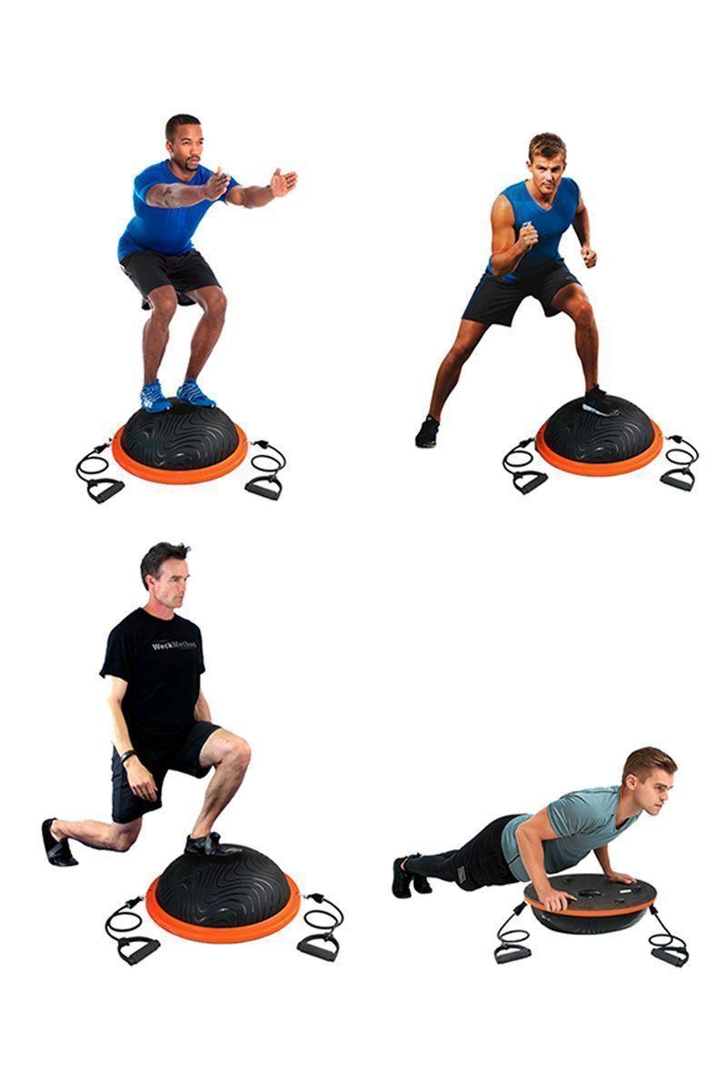 Bosu Balance Ball con Manillas Naranjo-1